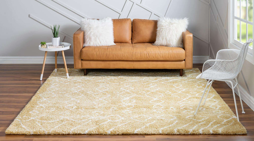 Geometric Rabat Shag Rug - Bombay Mercantile