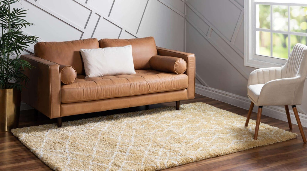Geometric Rabat Shag Rug - Bombay Mercantile