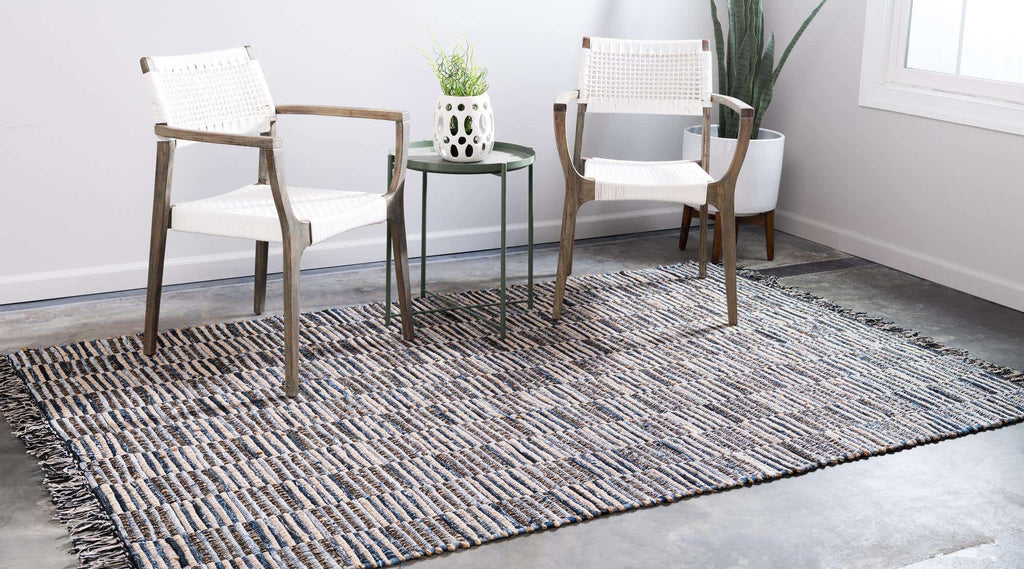 Checkered Chindi Jute Rug - The Nifty Decor