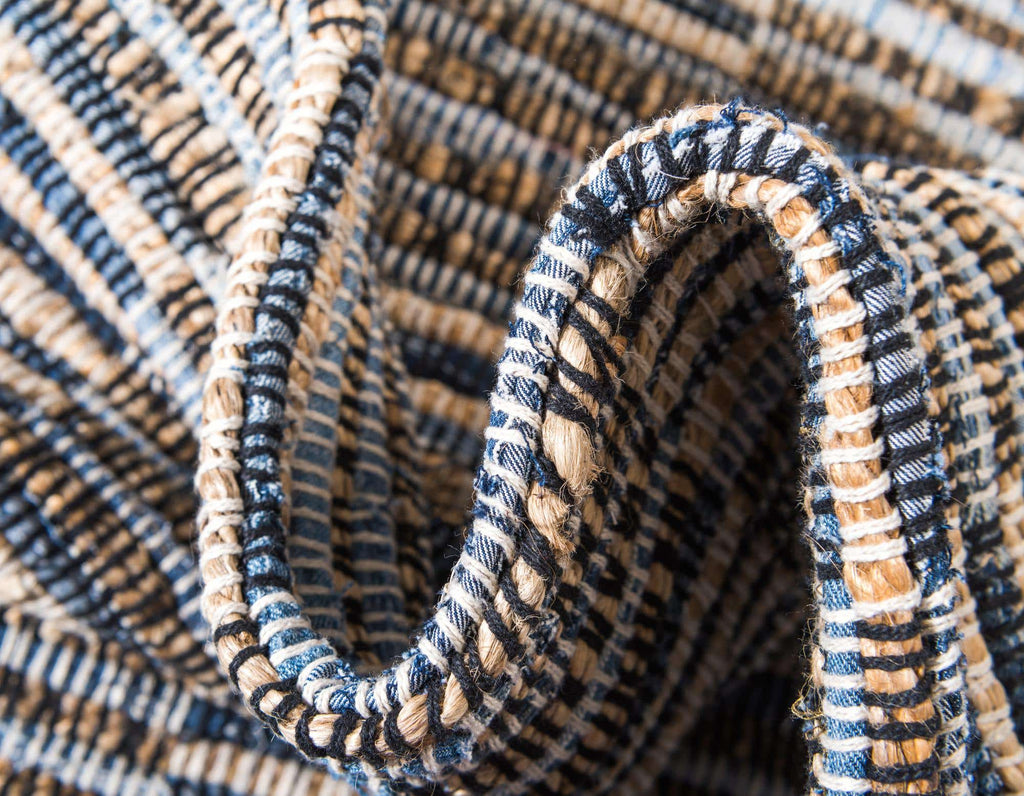 Checkered Chindi Jute Rug - The Nifty Decor