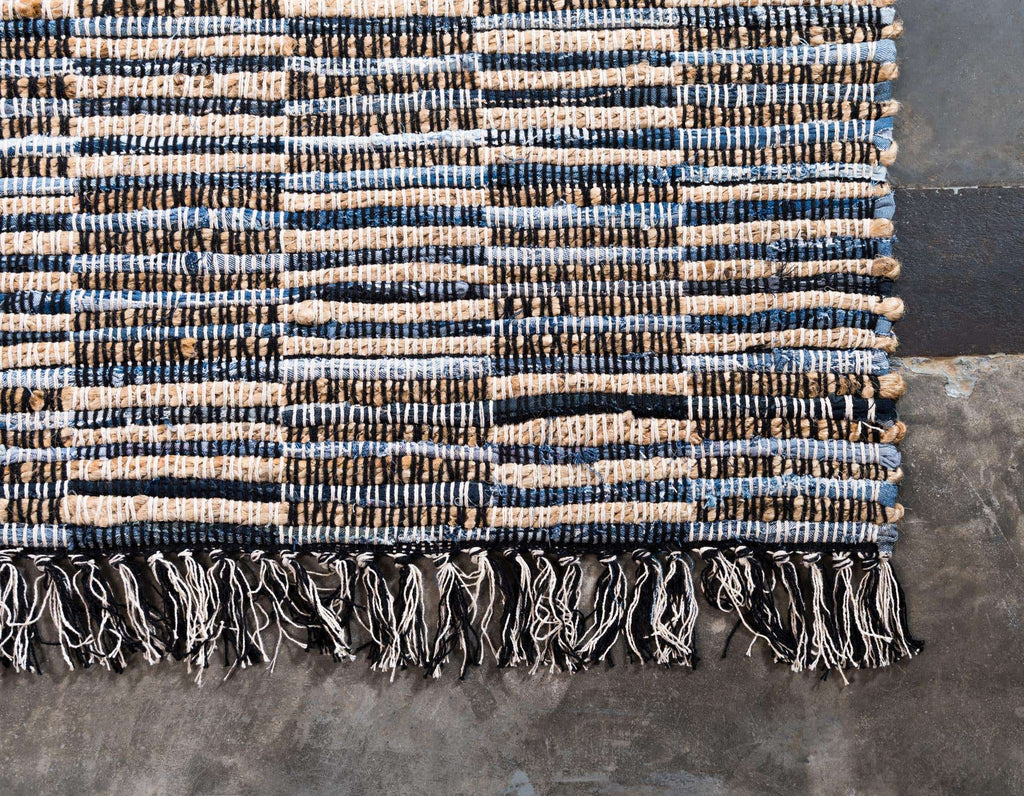 Checkered Chindi Jute Rug - The Nifty Decor