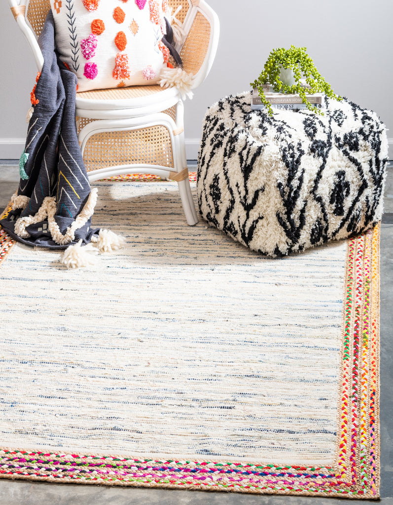 Striped Chindi Jute Rug - The Nifty Decor