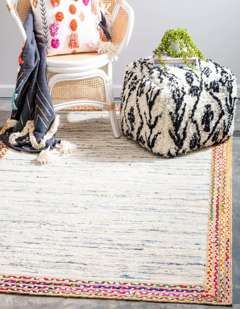 Striped Chindi Jute Rug - The Nifty Decor