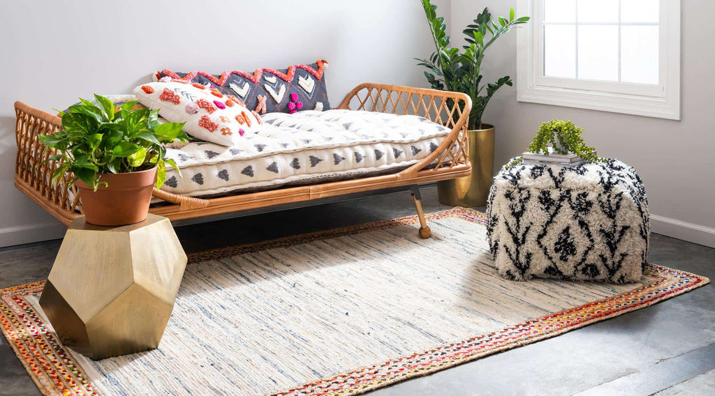 Striped Chindi Jute Rug - The Nifty Decor