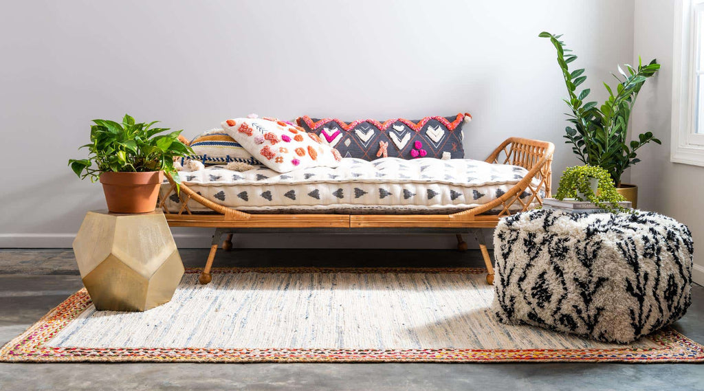 Striped Chindi Jute Rug - The Nifty Decor
