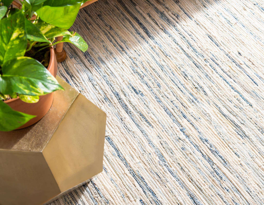 Striped Chindi Jute Rug - The Nifty Decor