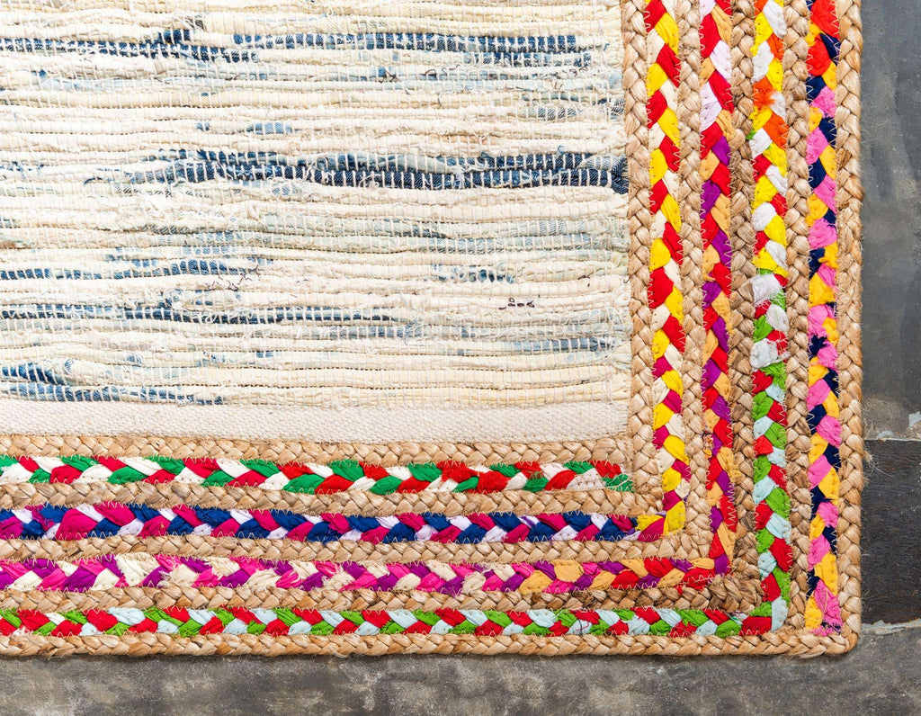Striped Chindi Jute Rug - The Nifty Decor