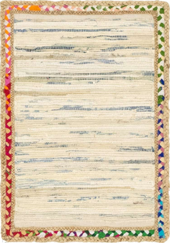 Striped Chindi Jute Rug - The Nifty Decor