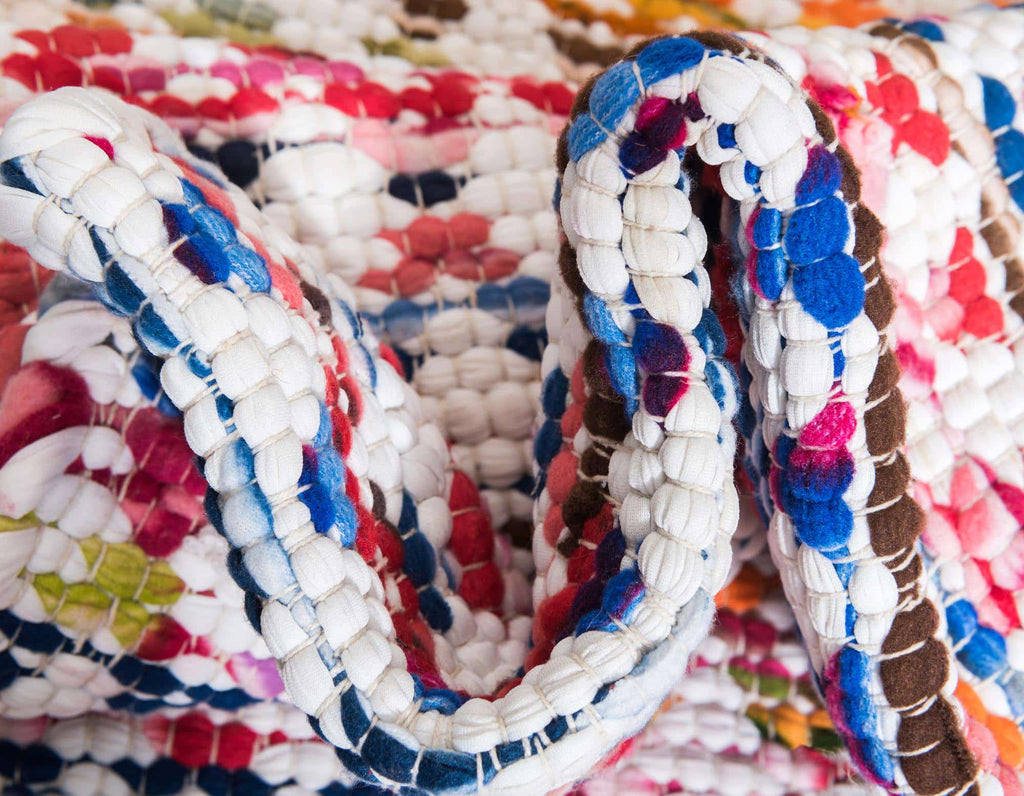 Trellis Braided Chindi Rug - The Nifty Decor