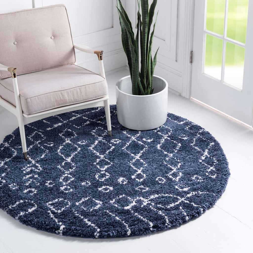 Geometric Rabat Shag Rug - Bombay Mercantile