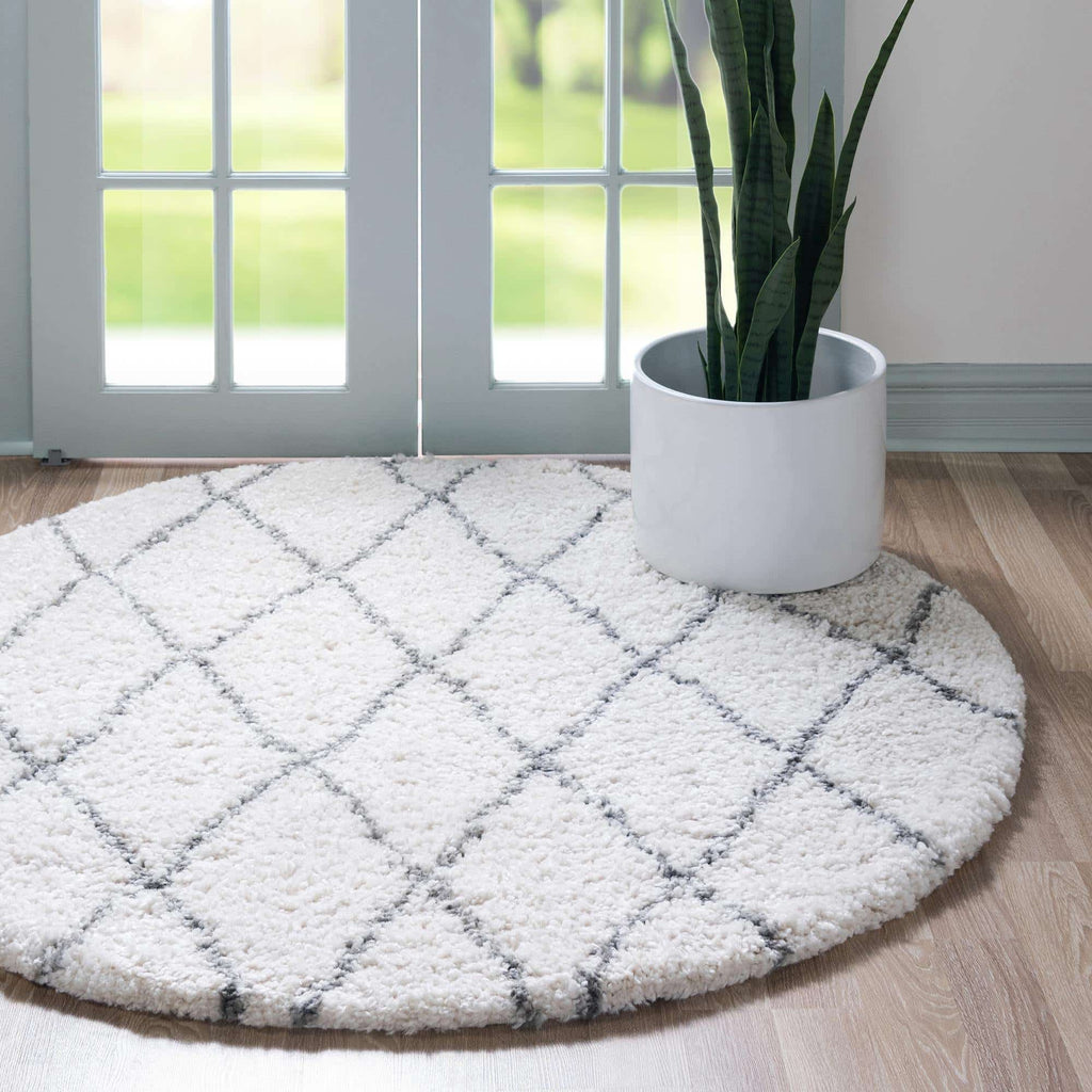 Trellis Rabat Shag Rug - The Nifty Decor