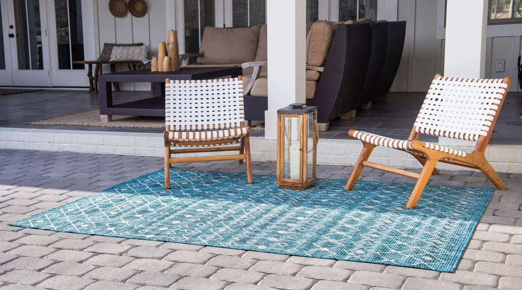 Outdoor Tribal Trellis Rug - Bombay Mercantile