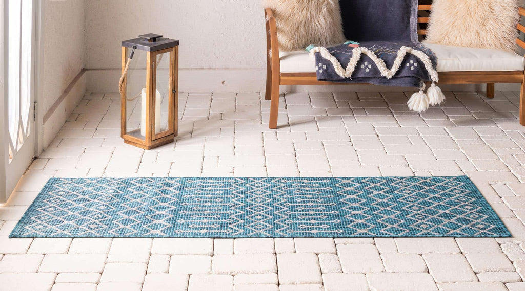 Outdoor Tribal Trellis Rug - Bombay Mercantile