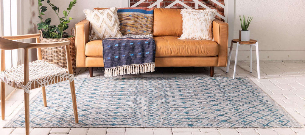 Outdoor Tribal Trellis Rug - Bombay Mercantile