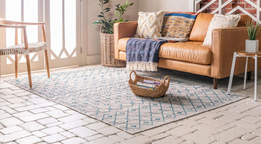 Outdoor Tribal Trellis Rug - Bombay Mercantile