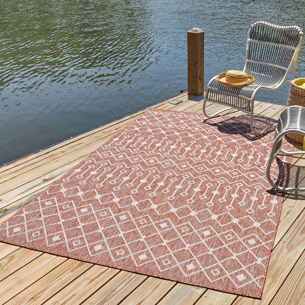 Outdoor Tribal Trellis Rug - Bombay Mercantile