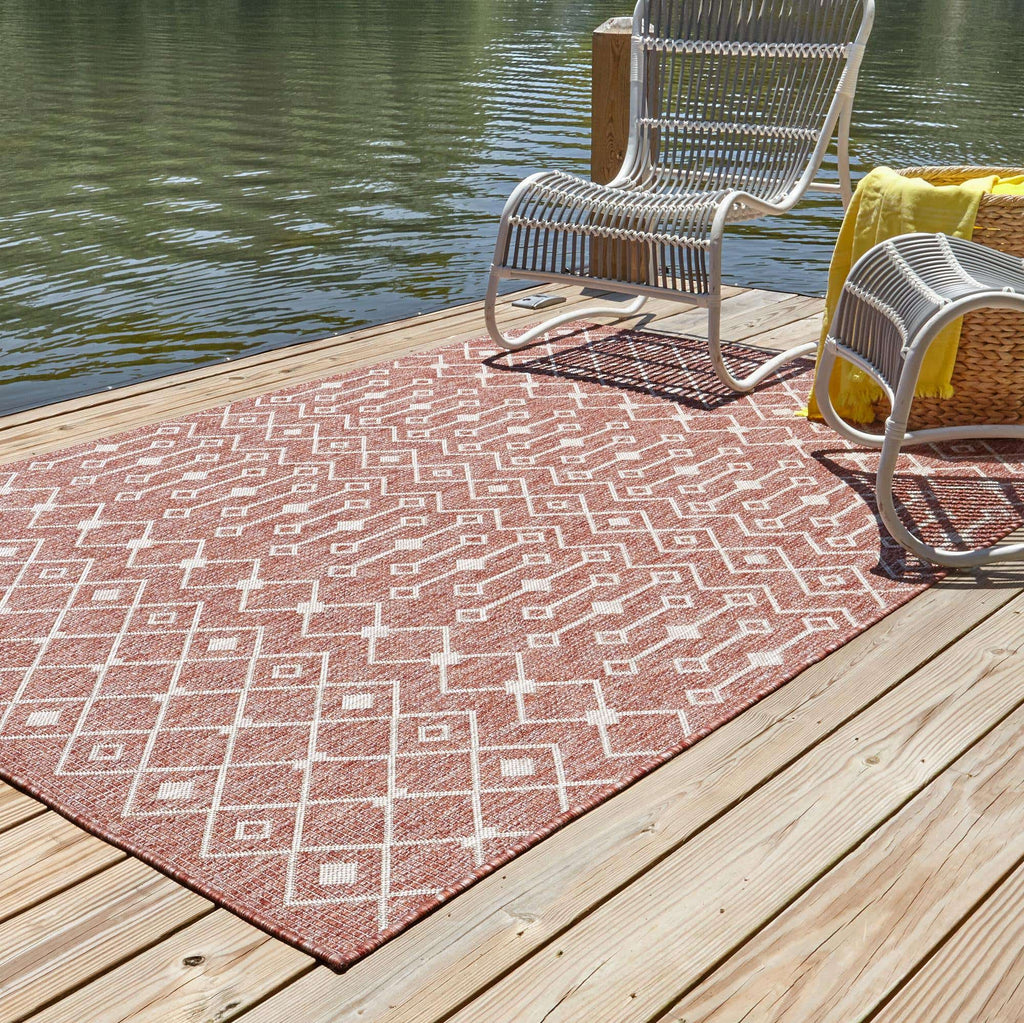 Outdoor Tribal Trellis Rug - Bombay Mercantile