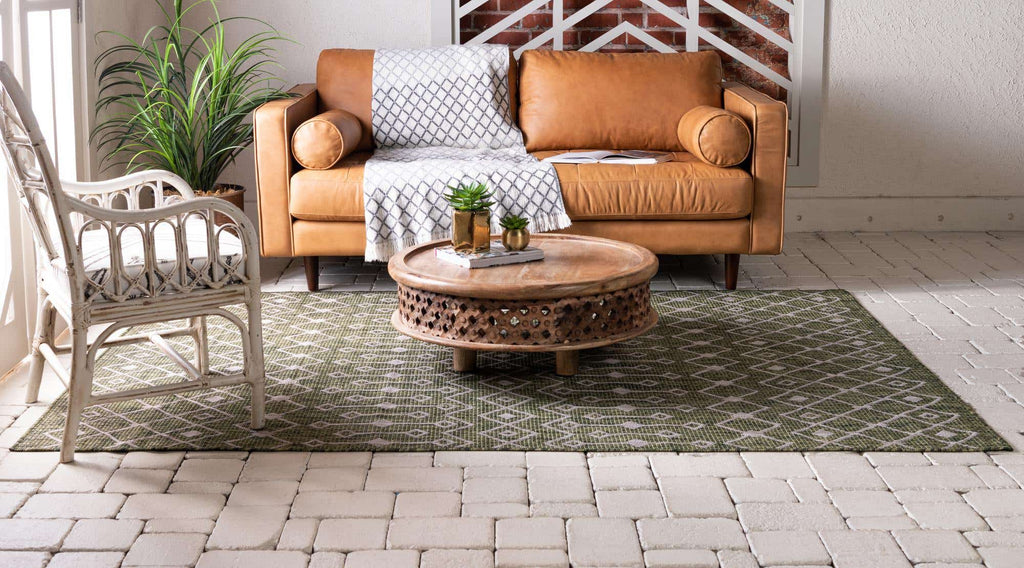 Outdoor Tribal Trellis Rug - Bombay Mercantile