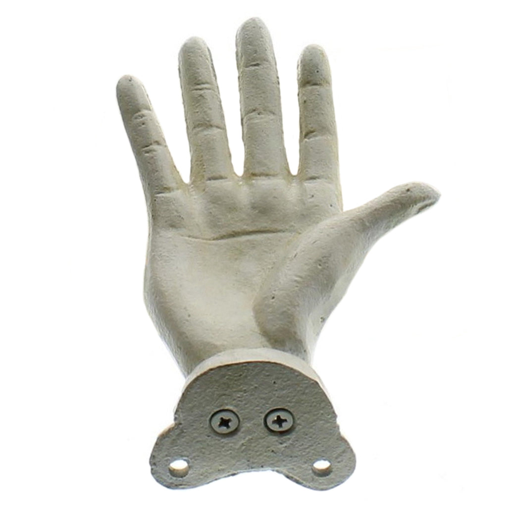 Antique White Wall Mounted Open Hand - Bombay Mercantile