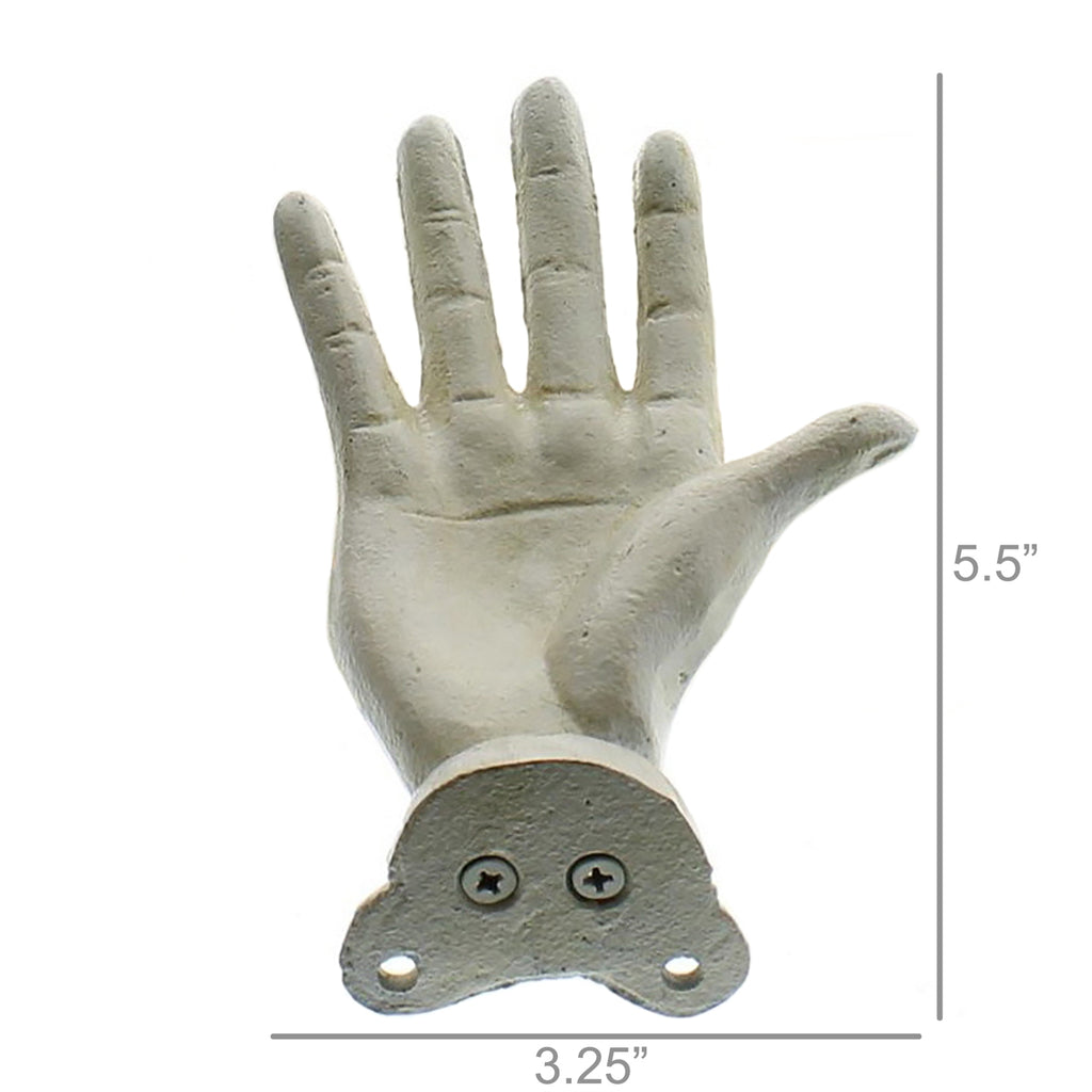 Antique White Wall Mounted Open Hand - Bombay Mercantile