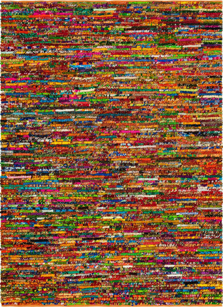 Multi-Striped Braided Chindi Rug - The Nifty Decor