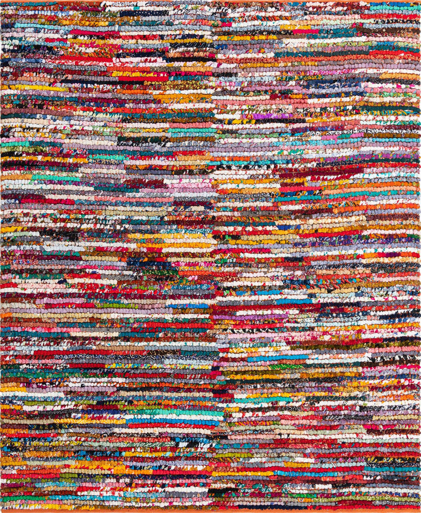 Multi-Striped Braided Chindi Rug - The Nifty Decor