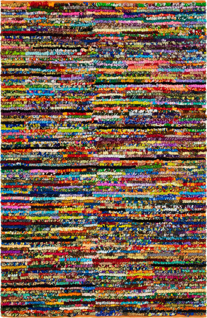 Multi-Striped Braided Chindi Rug - The Nifty Decor
