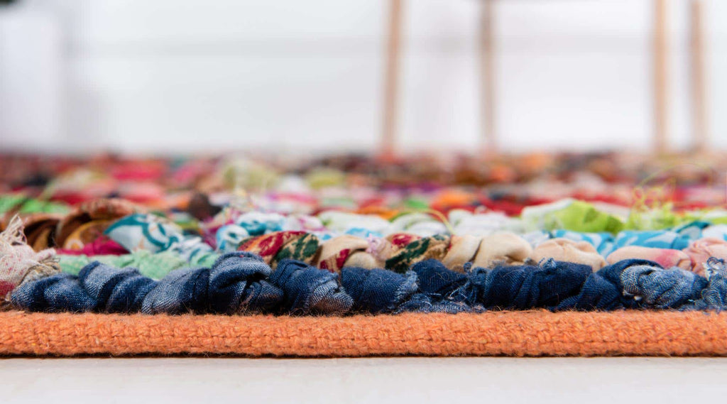 Multi-Striped Braided Chindi Rug - The Nifty Decor
