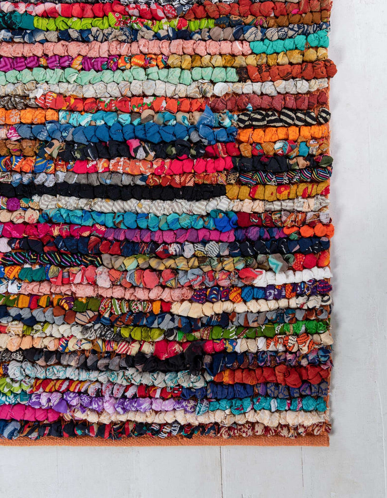 Multi-Striped Braided Chindi Rug - The Nifty Decor