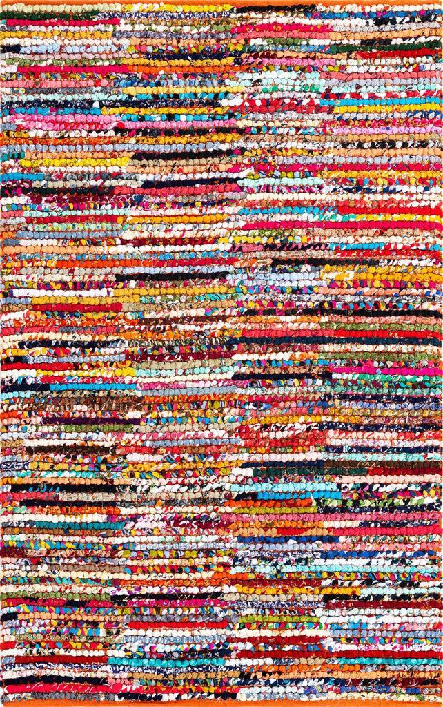 Multi-Striped Braided Chindi Rug - The Nifty Decor