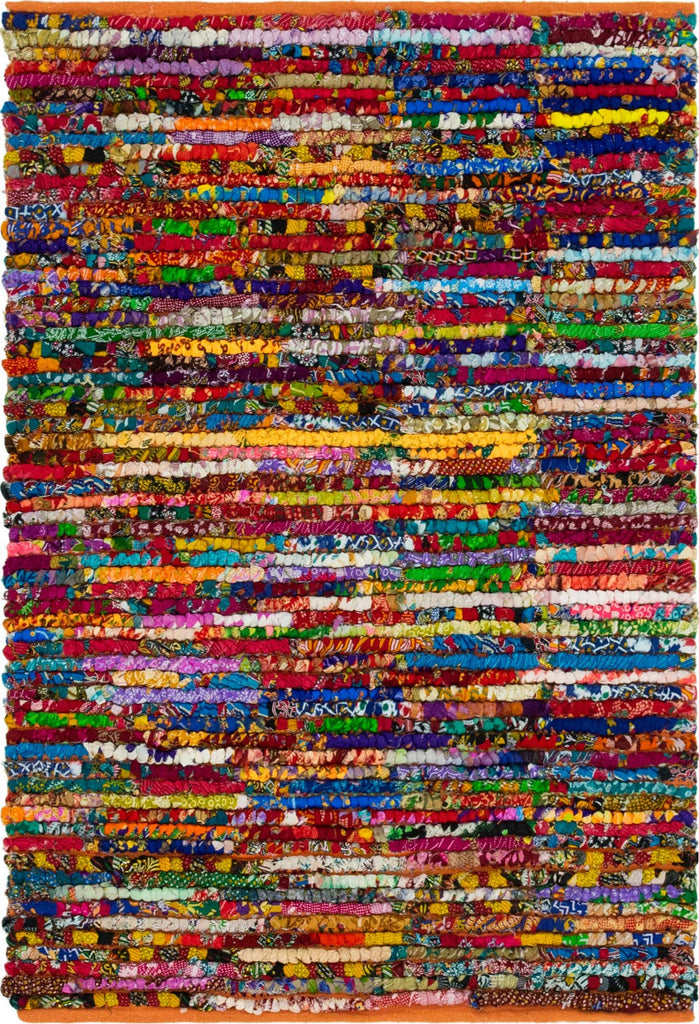 Multi-Striped Braided Chindi Rug - The Nifty Decor