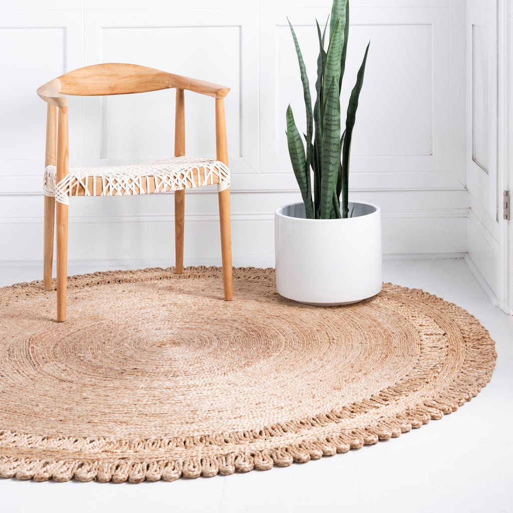 Floral Braided Jute Rug - The Nifty Decor