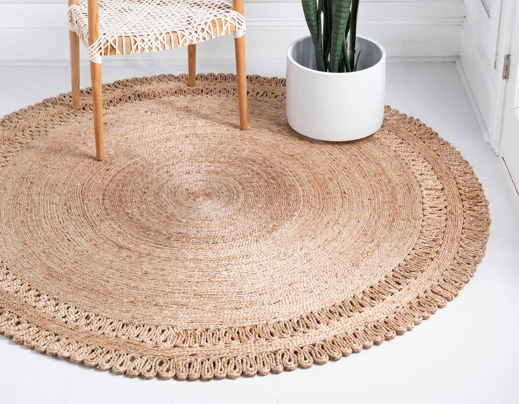 Floral Braided Jute Rug - The Nifty Decor