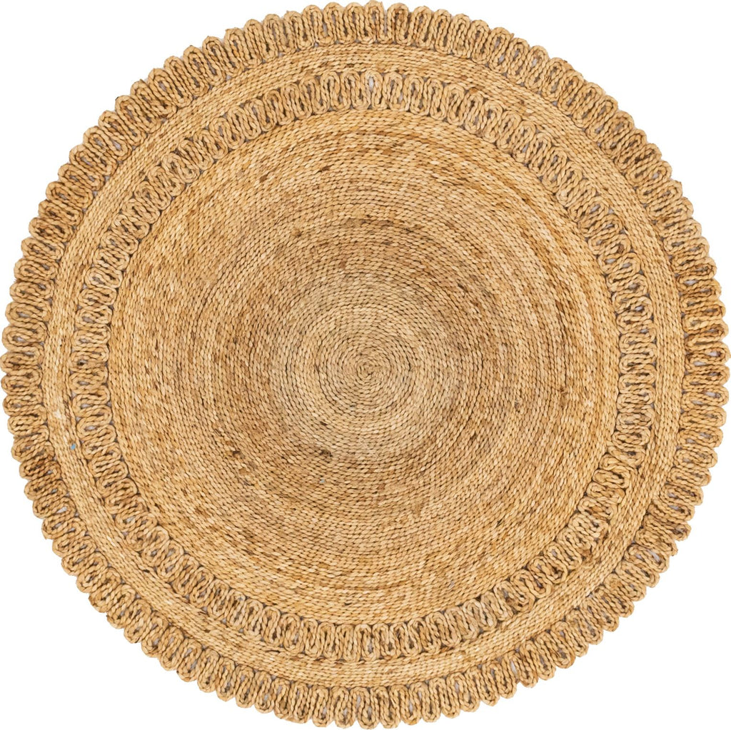 Floral Braided Jute Rug - The Nifty Decor