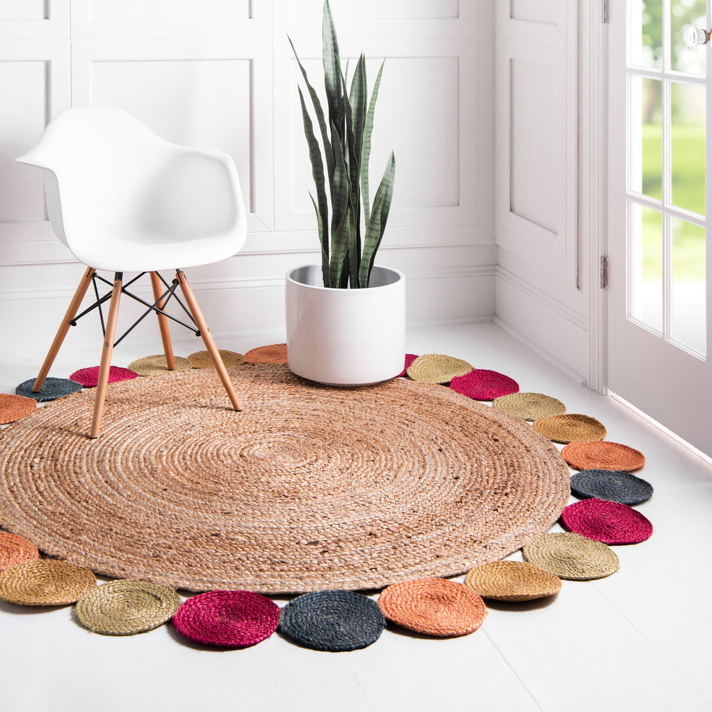 Circles Braided Jute Rug - The Nifty Decor