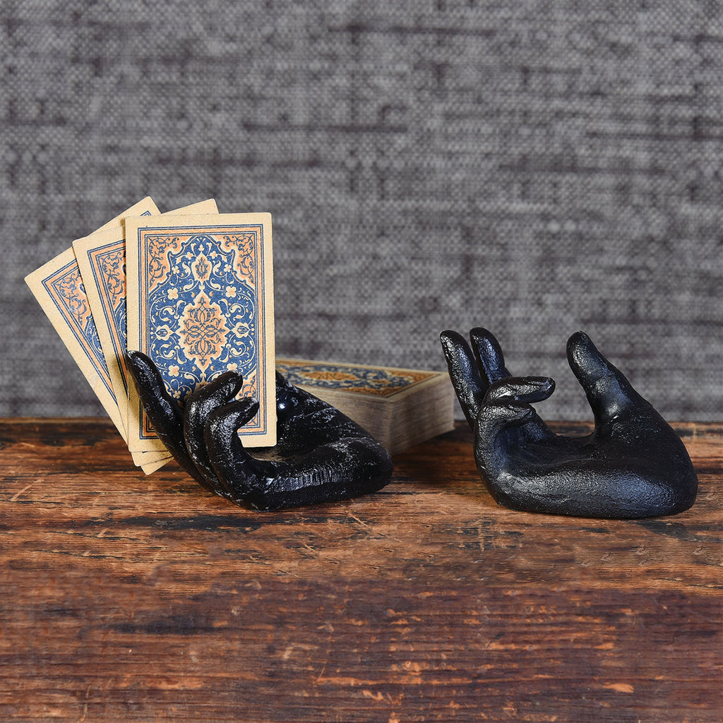 Single Hand Card Holder - Antique Black - The Nifty Decor