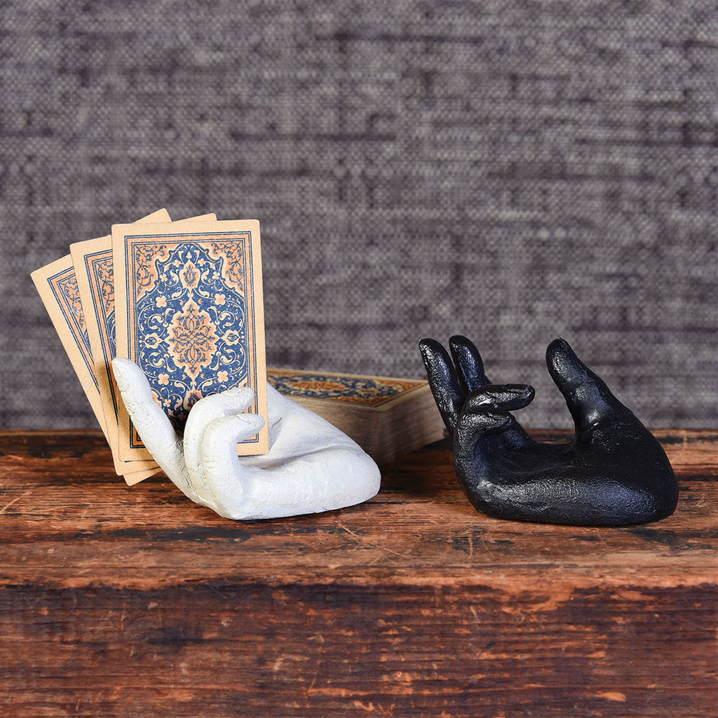 Single Hand Card Holder - Antique White - The Nifty Decor