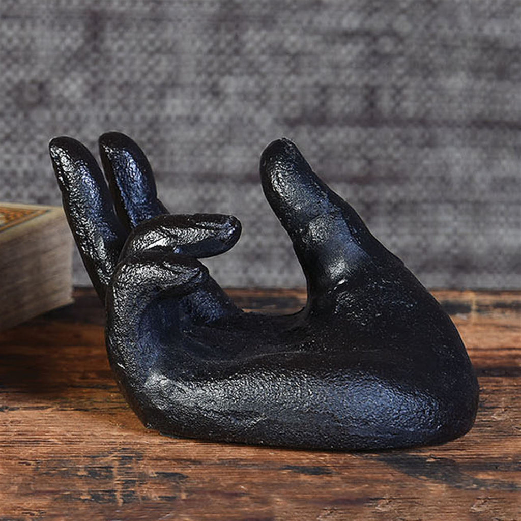 Single Hand Card Holder - Antique Black - The Nifty Decor