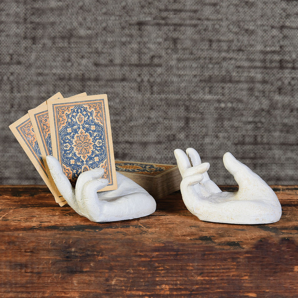 Single Hand Card Holder - Antique White - The Nifty Decor