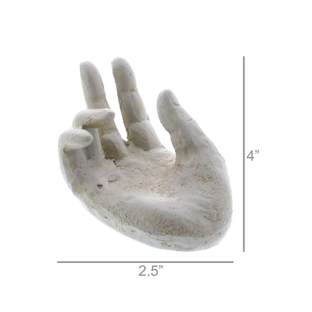 Single Hand Card Holder - Antique White - The Nifty Decor