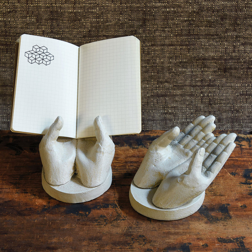 Two Hand Card Holder - Antique White - The Nifty Decor