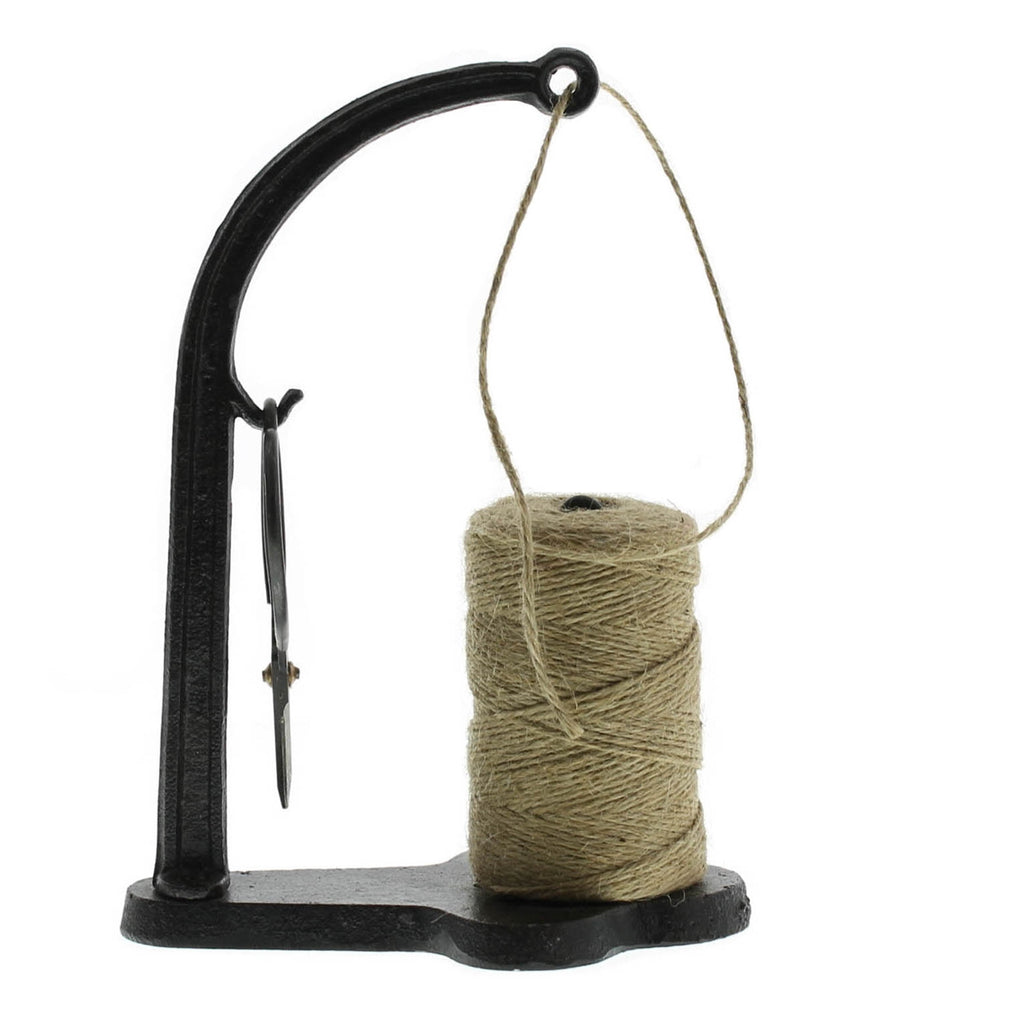 Antique Black Cast Iron Jute Dispenser - Bombay Mercantile
