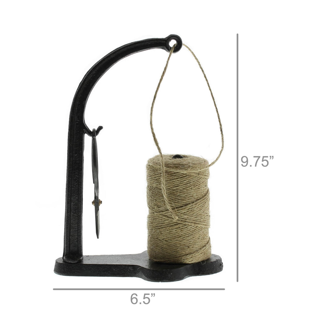 Antique Black Cast Iron Jute Dispenser - Bombay Mercantile