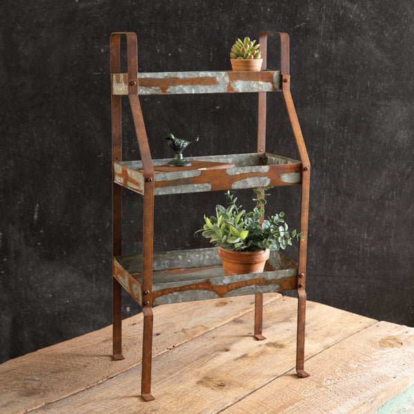 Three-Tier Rustic Shelves - The Nifty Decor