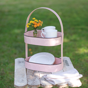 Two-Tiered Pink Tray - The Nifty Decor