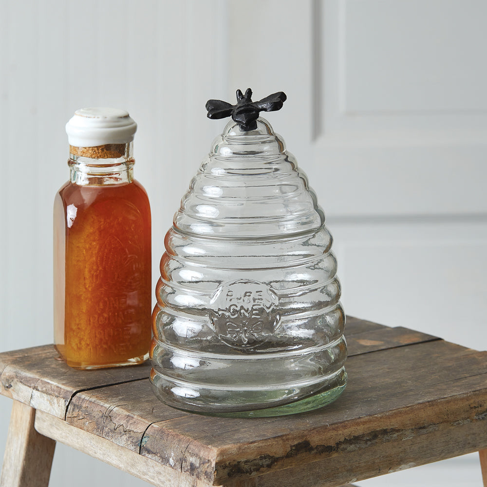 Honey Hive Glass Canister - Bombay Mercantile