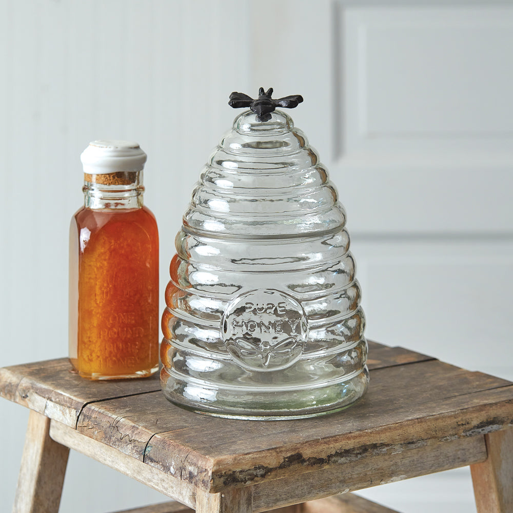 Honey Hive Glass Canister - Bombay Mercantile