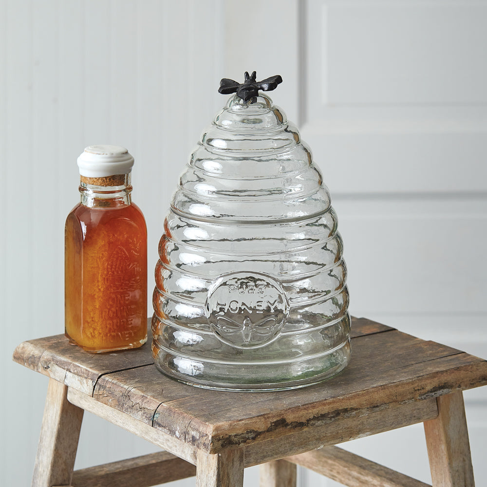 Honey Hive Glass Canister - Bombay Mercantile