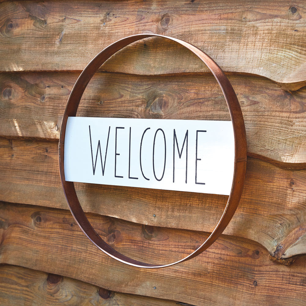 Welcome Rustic Metal Sign - Bombay Mercantile