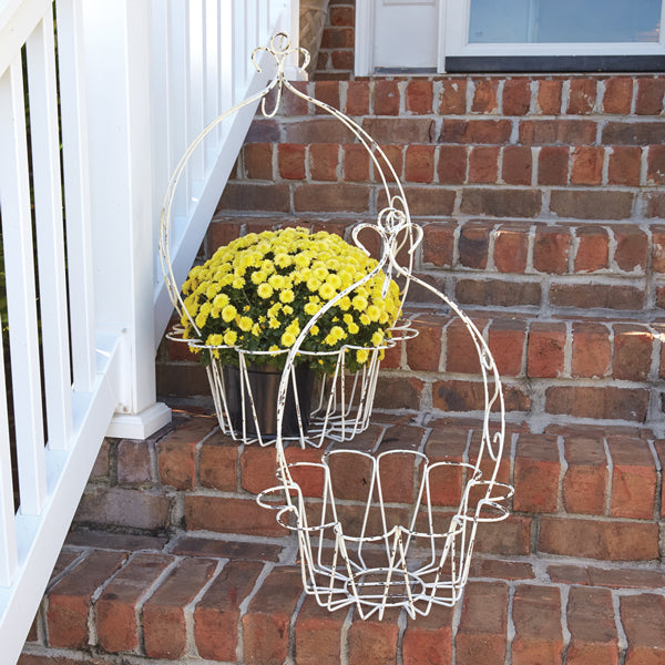Set of Two Wire Flower Hanging Baskets - Bombay Mercantile